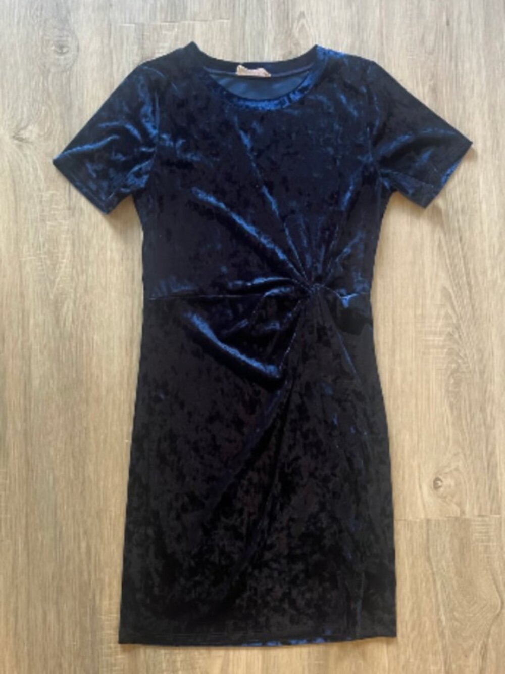 Mini Blue Velvet Dress